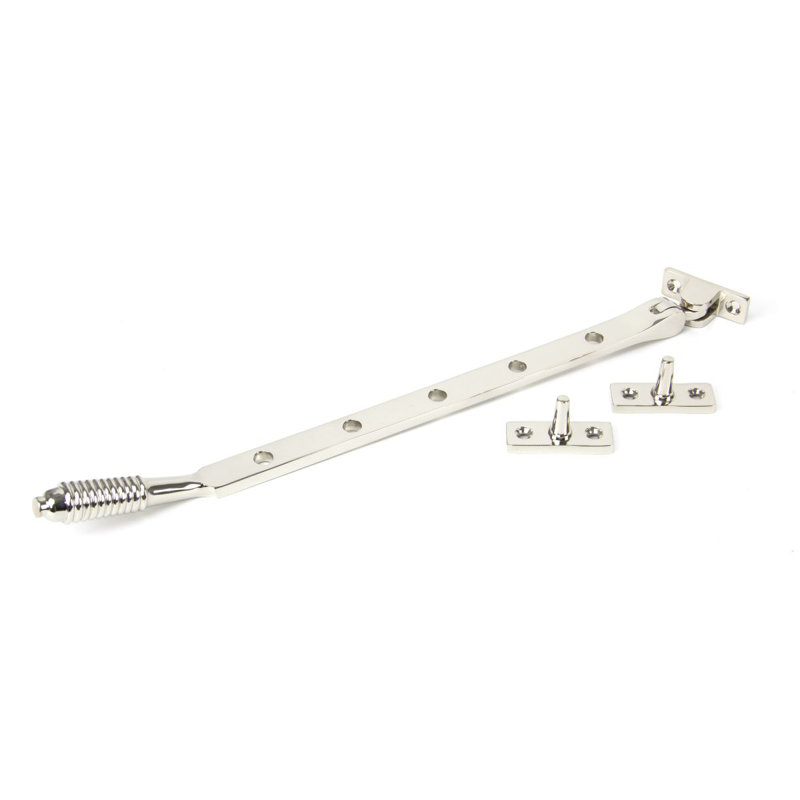 Reeded Stay Door Accessory, Polished Nickel