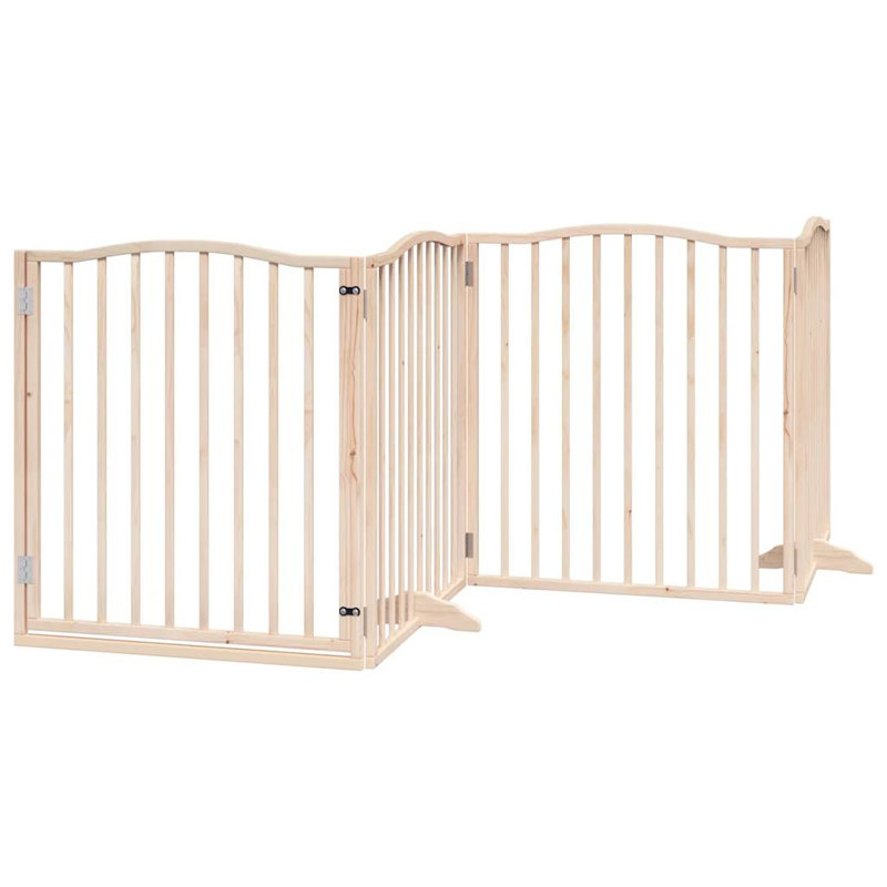 Deance Solid Wood Dog House Door, 90cm H x 480cm W x 2cm D, Beige