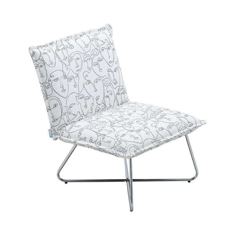 Upholstered Linen Lounge Chair