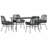 Patio Dining Set With Cushions Poly Rattan Glass-1893884551-1893884549-1893884547