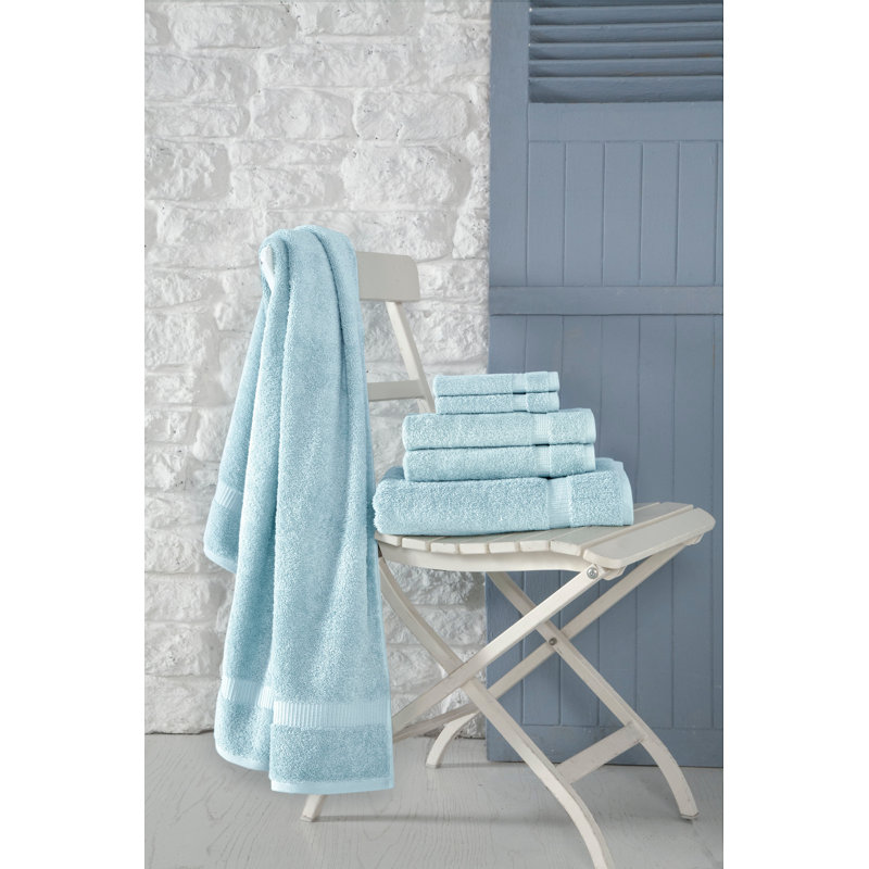 Balsamo 6-Piece Quick Dry Turkish Cotton Towel Set, Green