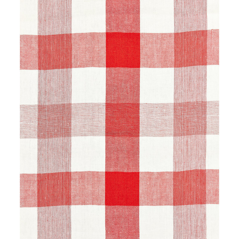Chatham Westport Linen Plaid Fabric, Coral