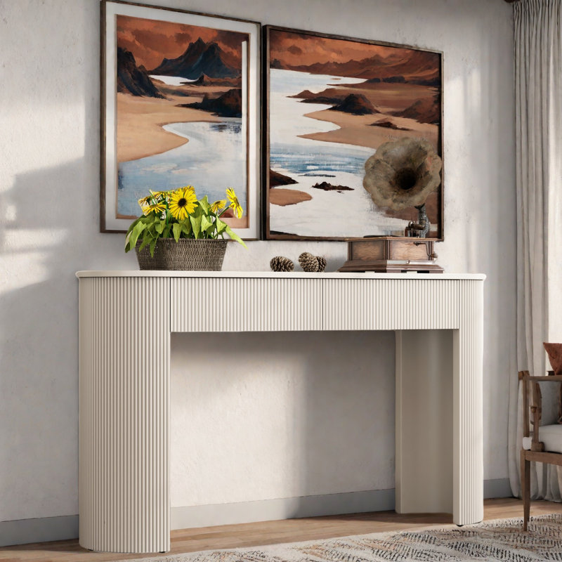 Modern Console Table With 2 Drawers