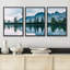 «Noway Natural Landscape Green Mountain Lake Forest Reflection», impression sur toile 3 pièces-70097506-70097507