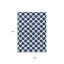 Tapis extérieur lavable à pois bleu marine et ivoire 5 pi x 8 pi
