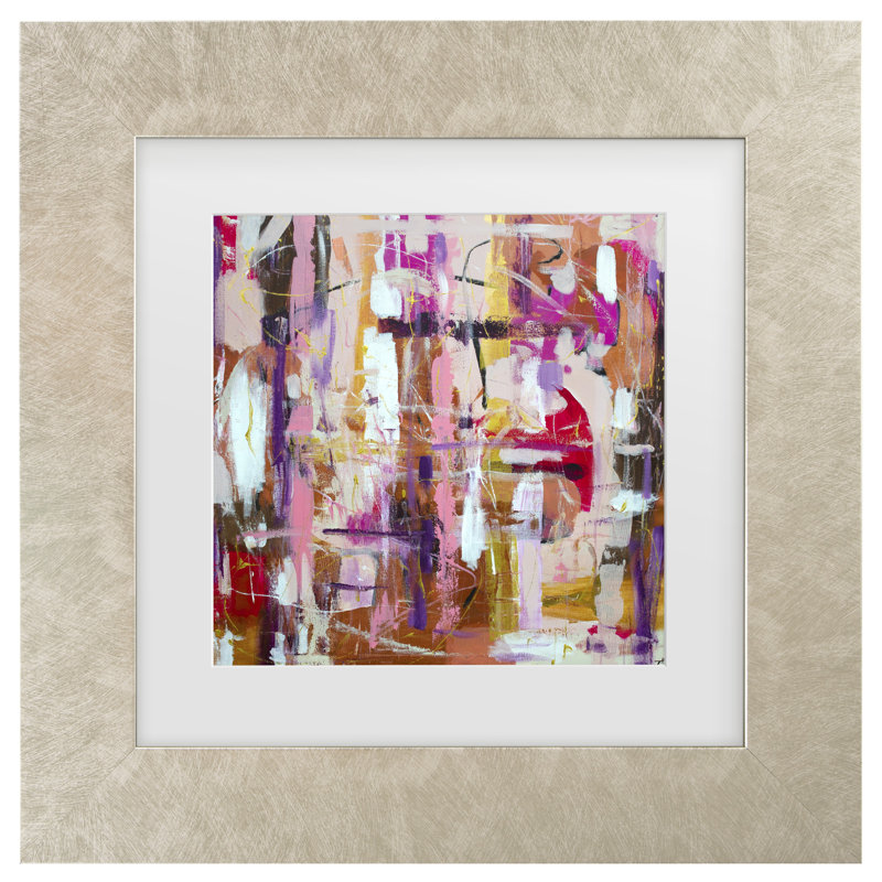 Art encadré Tove Hoglund Painterly 5, H 19,5 po x l 19,5 po, Cadre crème