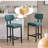 Modern Upholstered Fabric Bar Stools Set Of 2, 26 Inch Counter Height With Comfortable Cushion And Black Metal Legs-661748497
