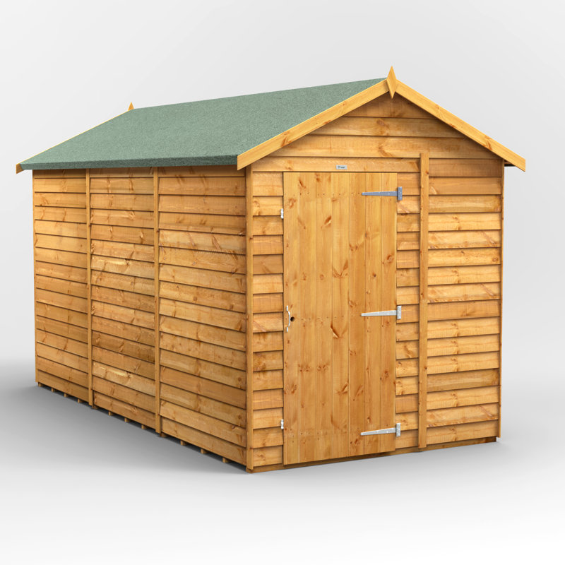 Powersheds 12 x 6ft Timber Overlap Windowless Apex Garden Shed
