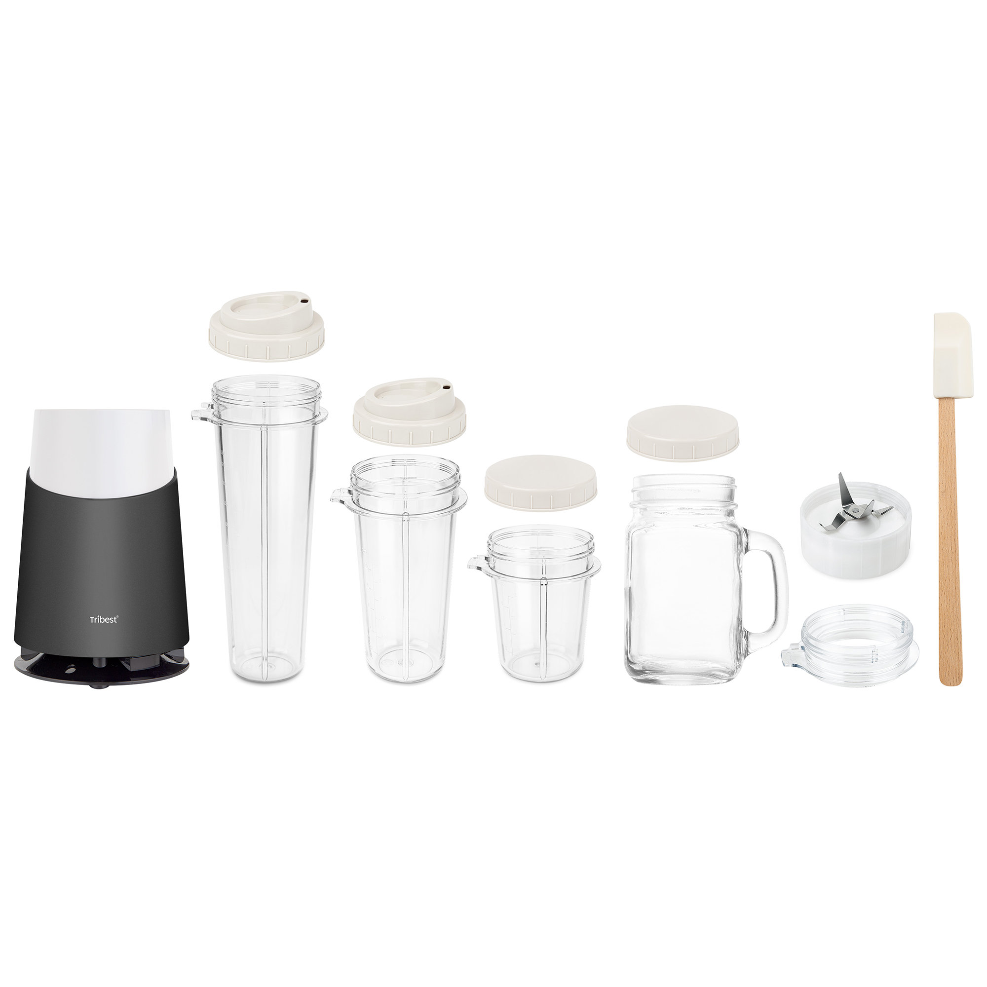 Single Serve Personal Blender 16 Oz Jar, Travel Cup & Lid