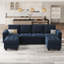 Canapé-lit modulaire convertible en velours en U Shavera-897483182