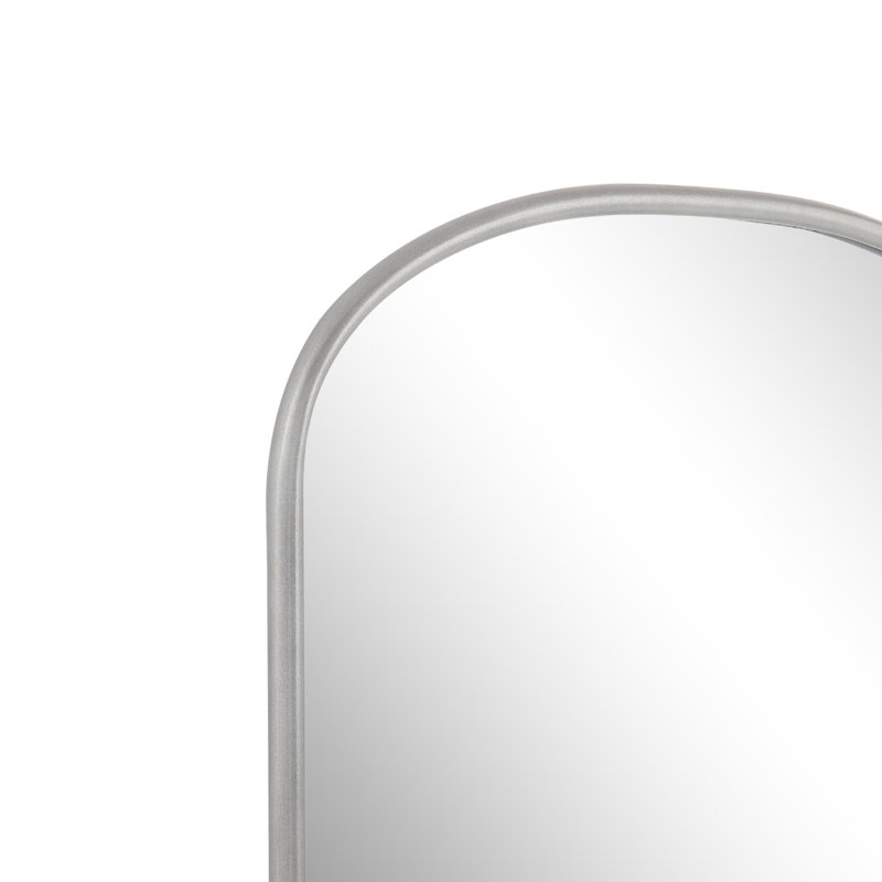 Miroir de salle de bain Bhavith, Argent, 40 po x 33,8 po