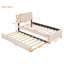 Lit plateforme tapissier simple avec lit gigogne Teddy-607438614