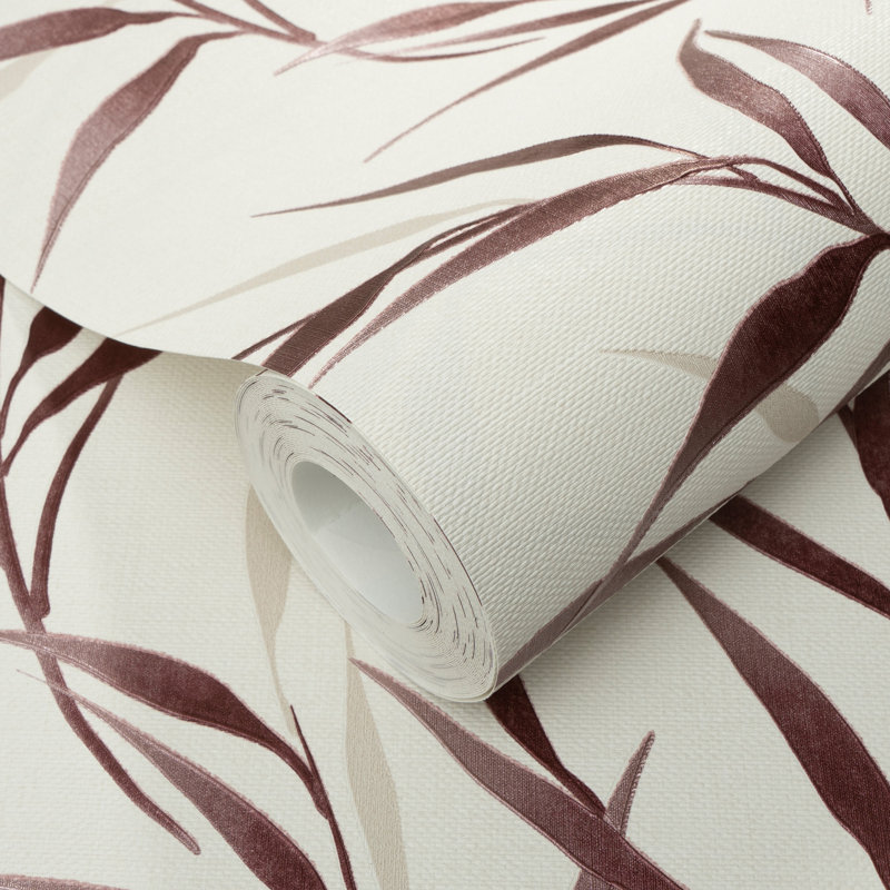 Papier peint Yamato Leaves, Rouge