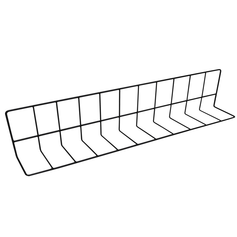 Steel Kitchenware Divider, Black, 6" H x 28" W x 4" D
