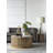Mirrored Glass Table Lamp With Fabric Shade