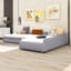 Lit de jour tapissier simple avec couchette et tiroir Karesinda-1129404476