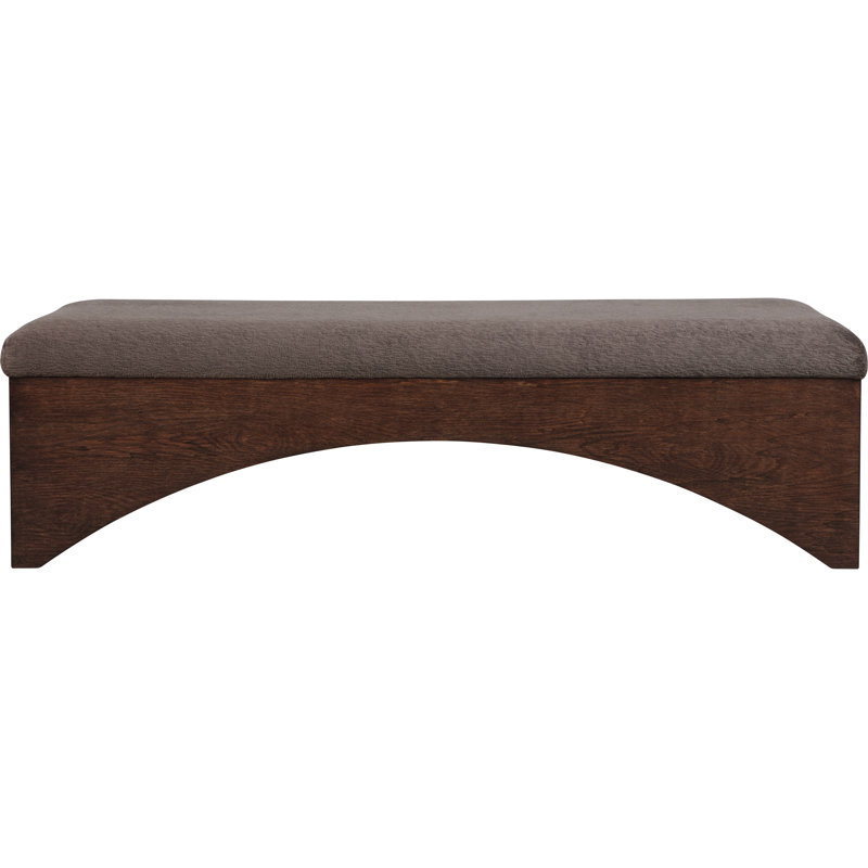 Banc en tissu Lawson Willmot Velour, Brun, Velours brun