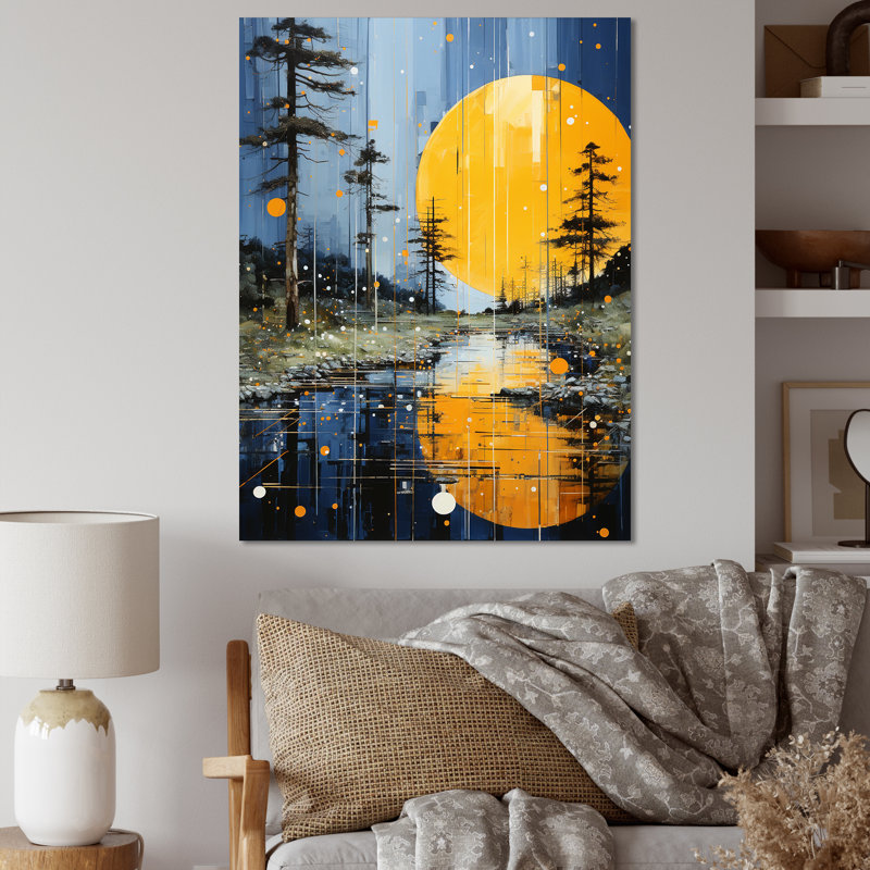Labella - taches solaires jaunes sur toile, H 20 po x l 12 po x P 1 po, Toile tendue
