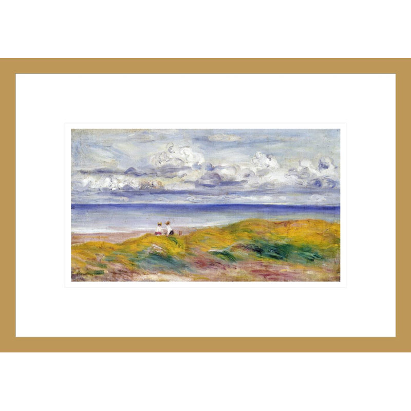 Sur les falaises par Pierre-Auguste Renoir, impression giclée encadrée, H 11,98 po x l 16,75 po