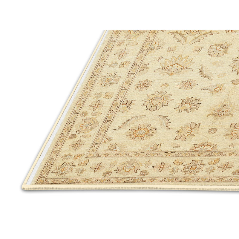 Tapis traditionnel heureux beige / brun Heuraux, Rectangle 8 pi x 12 pi