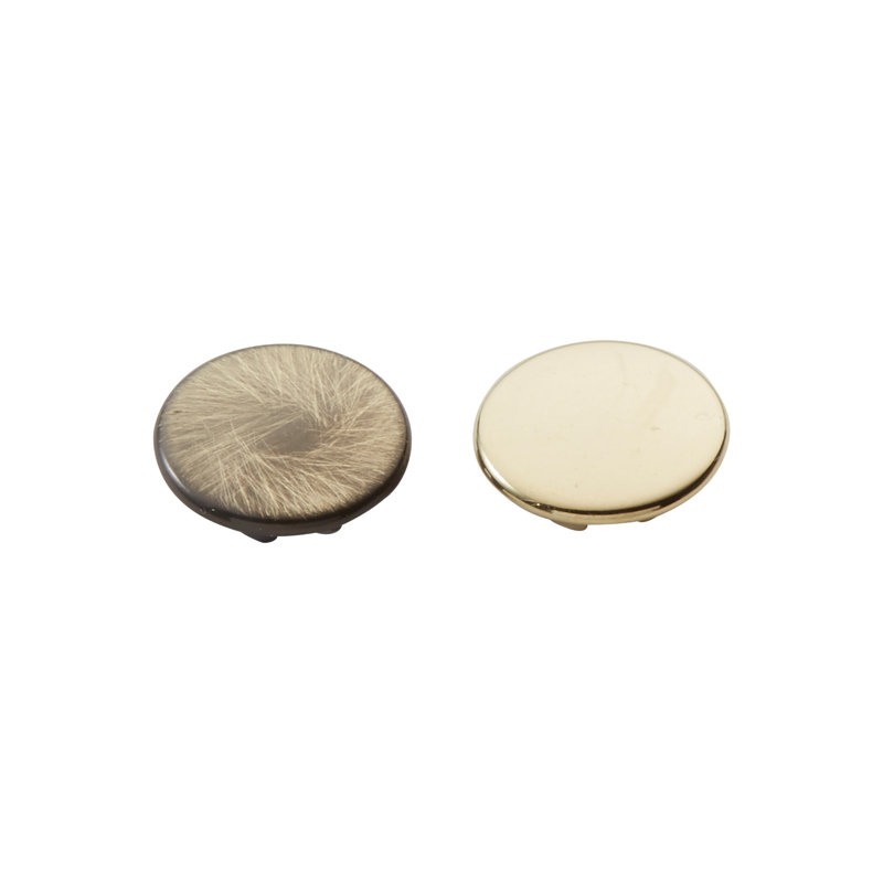 Traditional Handle Plug Button, Polished Brass