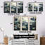 Ensemble de décorations murales blanches et bleues Jungle Expression-107743412-107743417