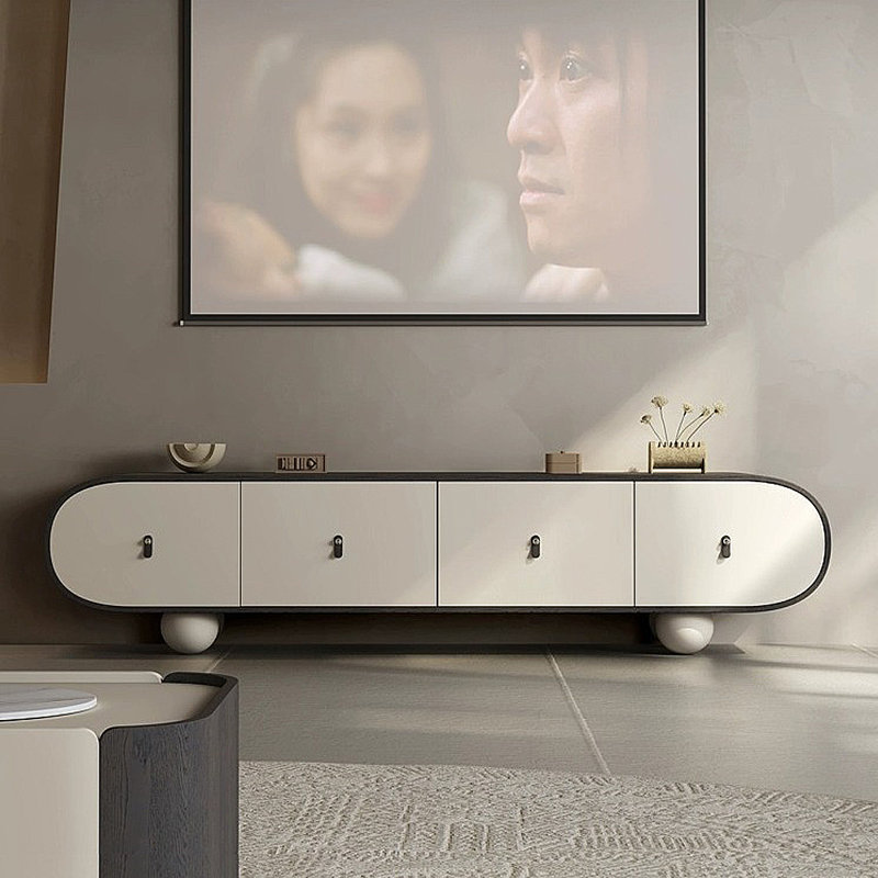 Meuble télé moderne et minimaliste avec rangement, H 15,75 po x L 78,74 po x l 16,54 po