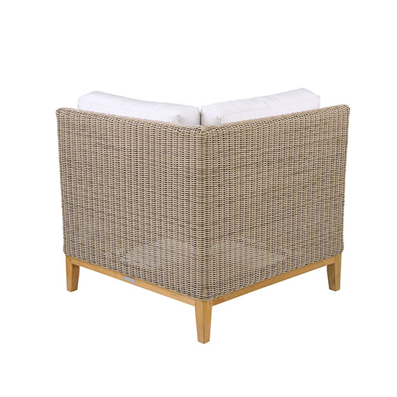 Frances Outdoor Corner Wedge Lounge Chair, Ash, Frances Textured Gray