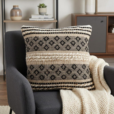 Coussin décoratif brun Nate