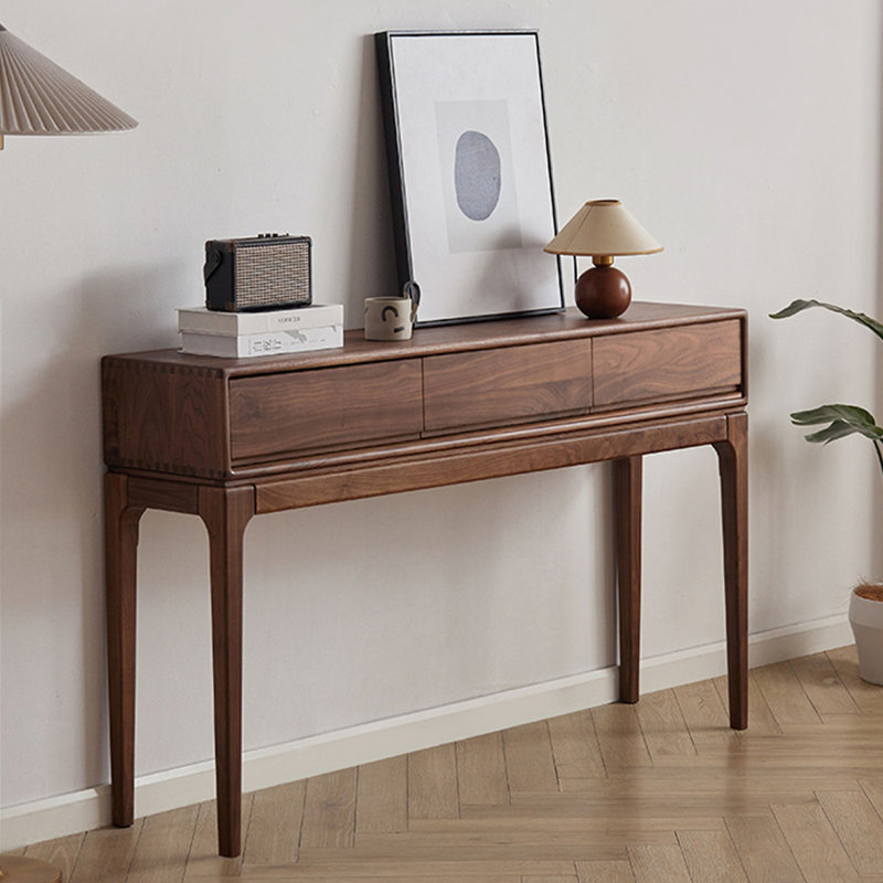 Console moderne et simple, H 35,4 po x l 59 po x P 13,8 po, Brun