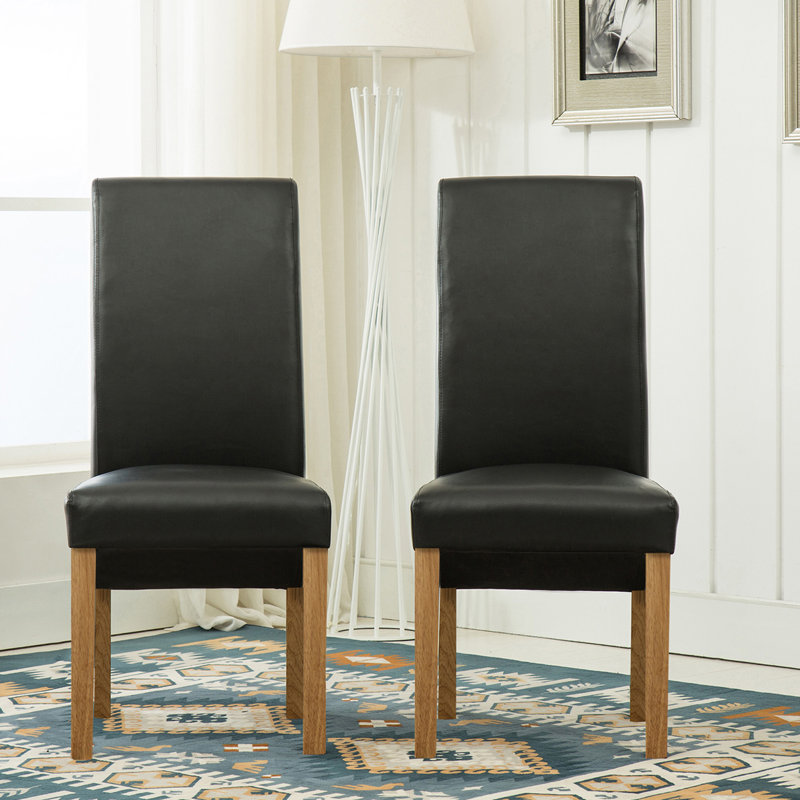 Collman 46.5cm H Upholstered Side Chair, Black