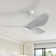 52" 3 -ABS-Blade White Propeller Modern Ceiling Fans with Remote Control