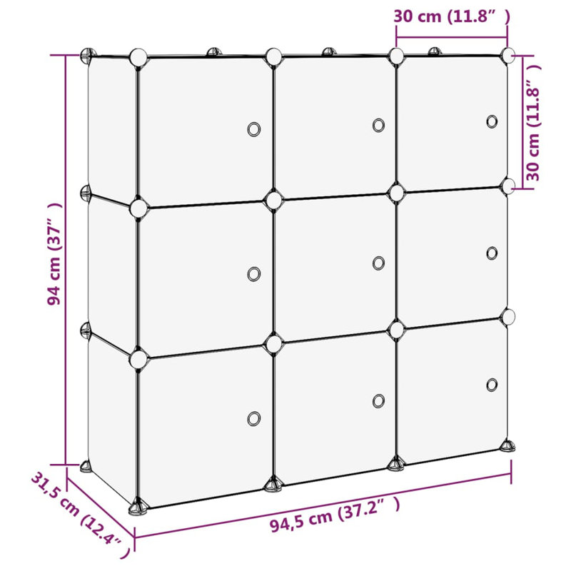 9 Pair Shoe Storage Box, Clear