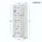 Storage Cabinet With Two Doors For Bathroom, Office, Adjustable Shelf, MDF Board-1460384123