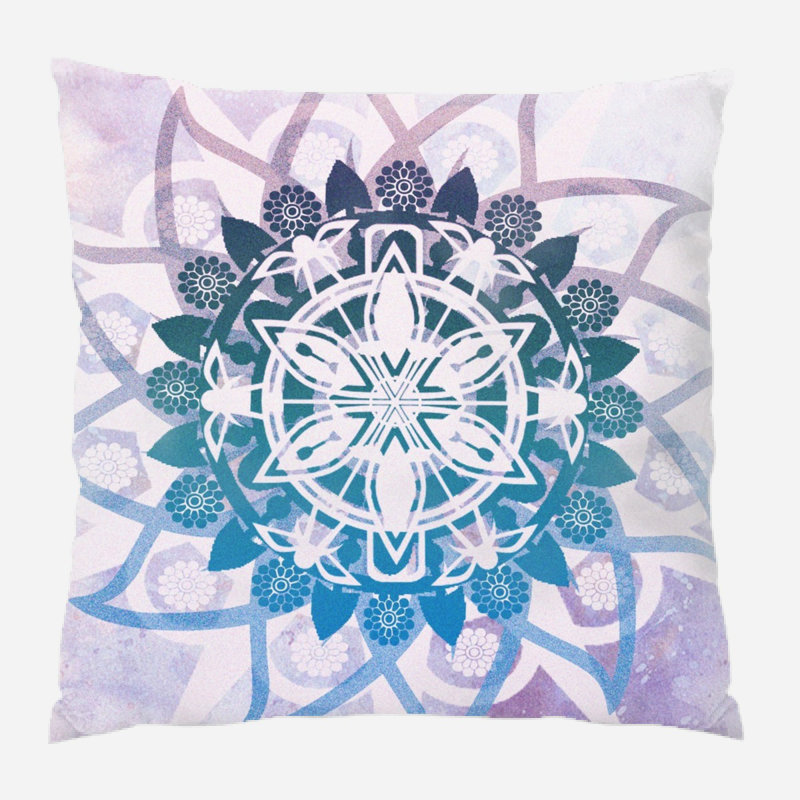 Floral Microsuede Reversible Throw Pillow