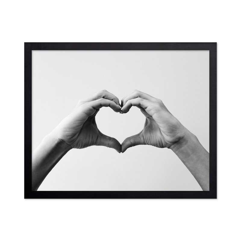 Signe de cœur n ° 2, Black Framed, Poster, 12"H x 16"W