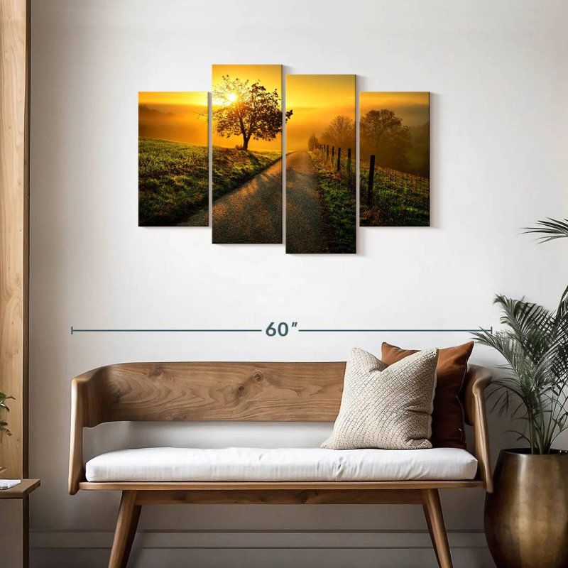 Lever de soleil à Alvord, H 27 po x l 43 po