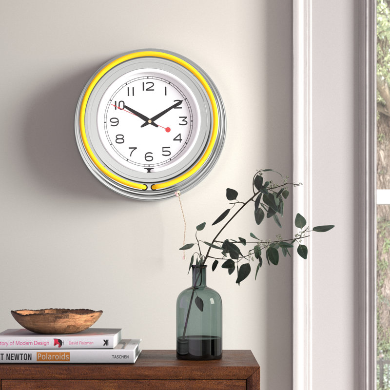Atalee Wall Clock, Yellow
