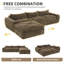 Canapé modulaire entièrement dénudé avec repose-pieds mobile Ishmam-114114606