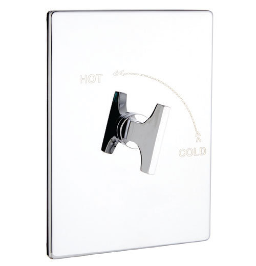 Douche à ressort à pression équilibrée avec soupape et ressort, Nickel poli
