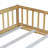 Kids Bed Soild Wood Platform Floor Bed With Safety Guardrails And Door For Bedrooms-925506644-925506648