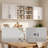 78.6"W Laundry Room Cabinets Shelves Set