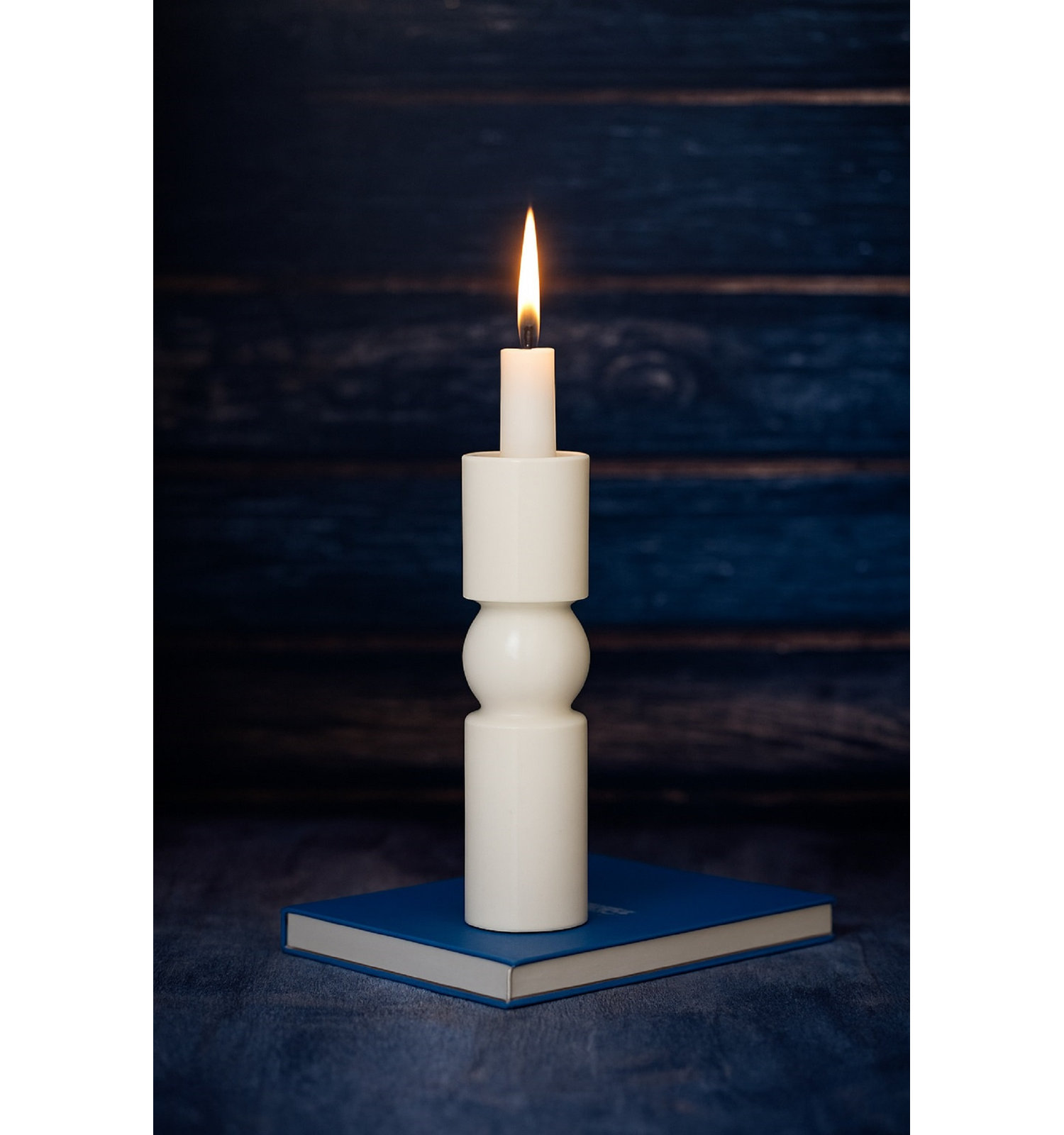 Paulding Aluminum Pillar Candle Holder, 8" H x 2" W x 2" D