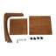 Table d'appoint en bois d'hévéa massif en forme de C avec roulettes verrouillables, table roulante à 2 niveaux pour ordinateur portable, idéale pour la maison
