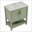 Meuble-lavabo de salle de bain avec lavabo en céramique et rangement polyvalent-61369444