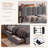 Modern Upholstered Platform Bed with LED Lights, USB Ports, Side Cubbies & 2 Underbed Drawers, Storage Bed Frame-1451583102-1478892360