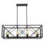 Luminaire suspendu rectangulaire à 8 lumières pour îlot de cuisine Maly