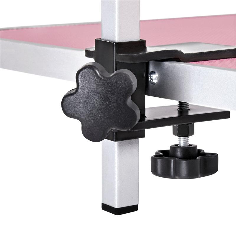 177cm H x 118cm W x 60.9cm D Adjustable and Foldable Dog Folding Grooming Table, Pink