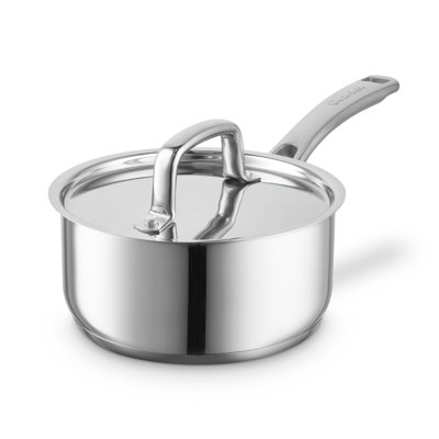 Sur La Table 16 - 20cm Saucepan, Riveted Steel Handle and Lid, Induction Compatible, Stainless Steel