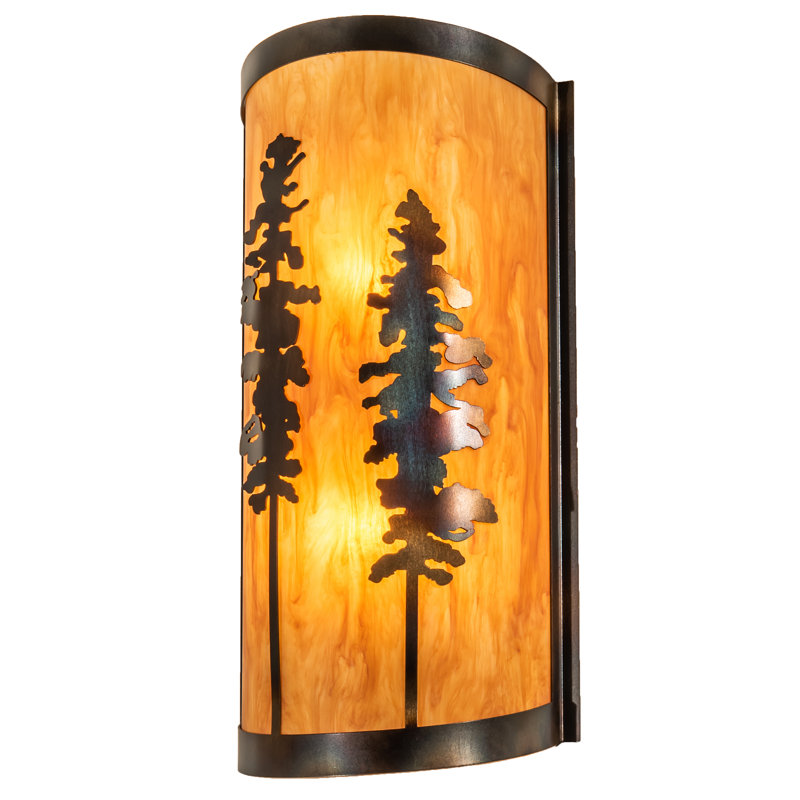 Tall Pines Steel Flush Mounted Sconce
